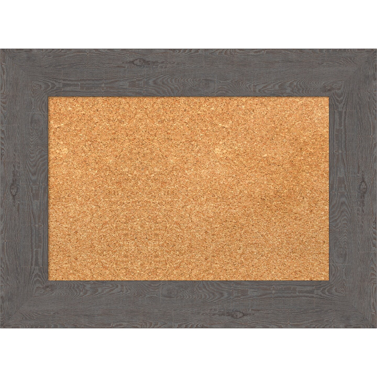 Cork Board, Rustic Plank Grey Frame - Bulletin Board, Organization Board, Pin Board
