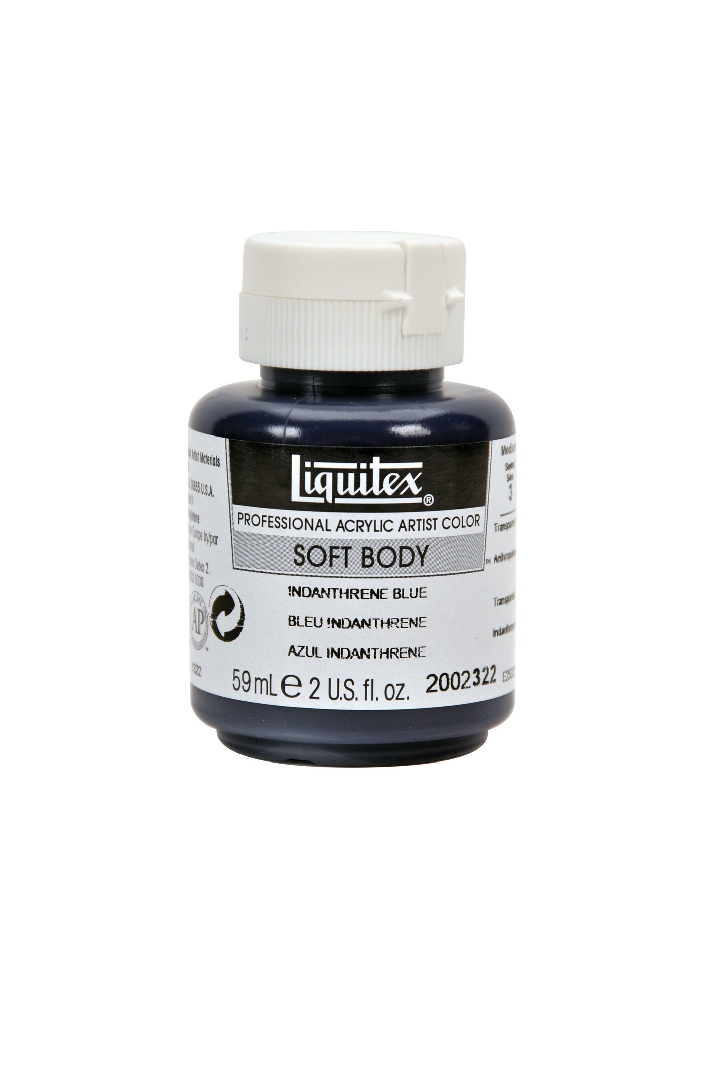 Liquitex professional soft body acrylic paint 2oz indanthrene blue
