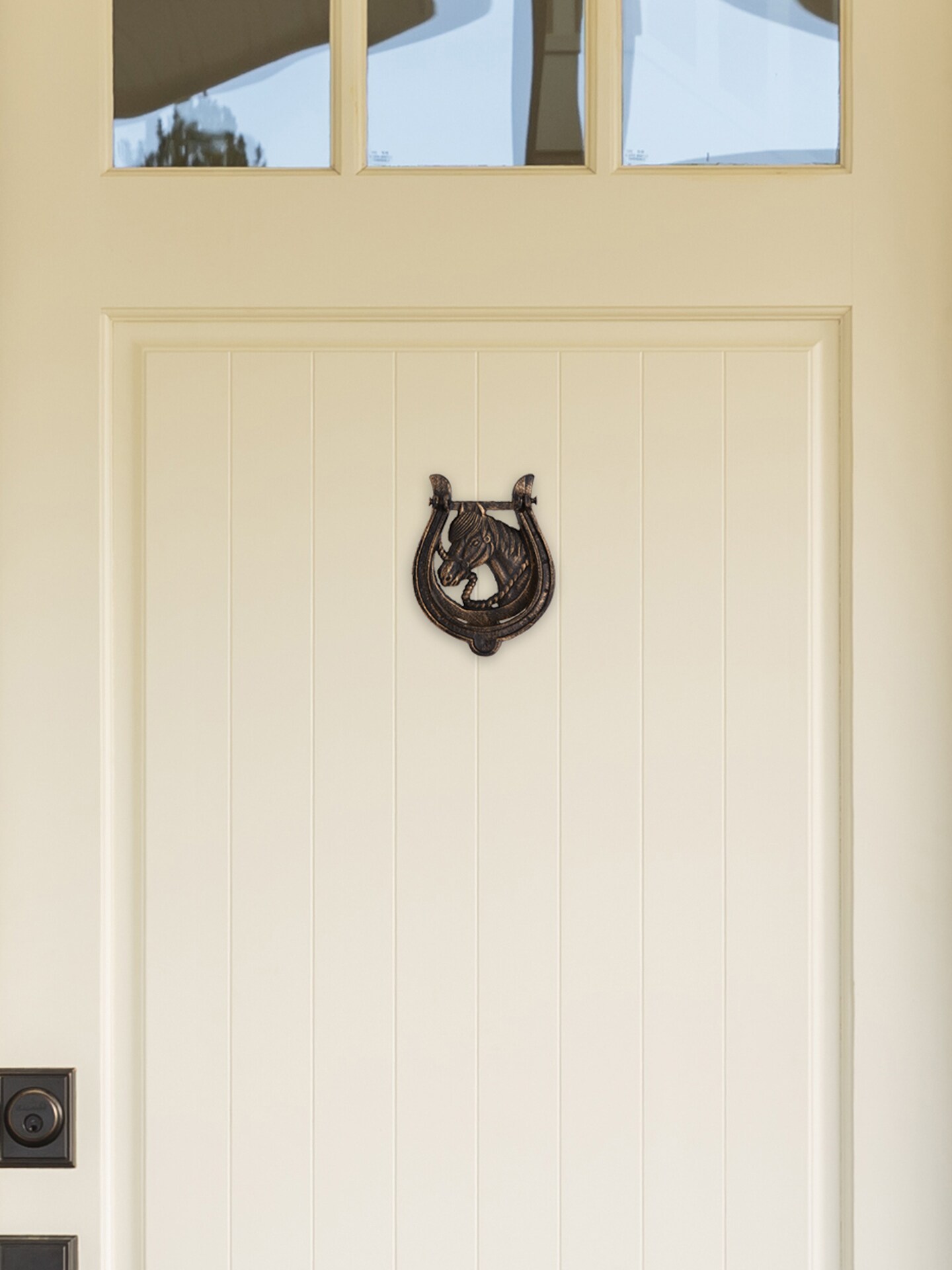 DII Horseshoe Cast Iron Door Knocker