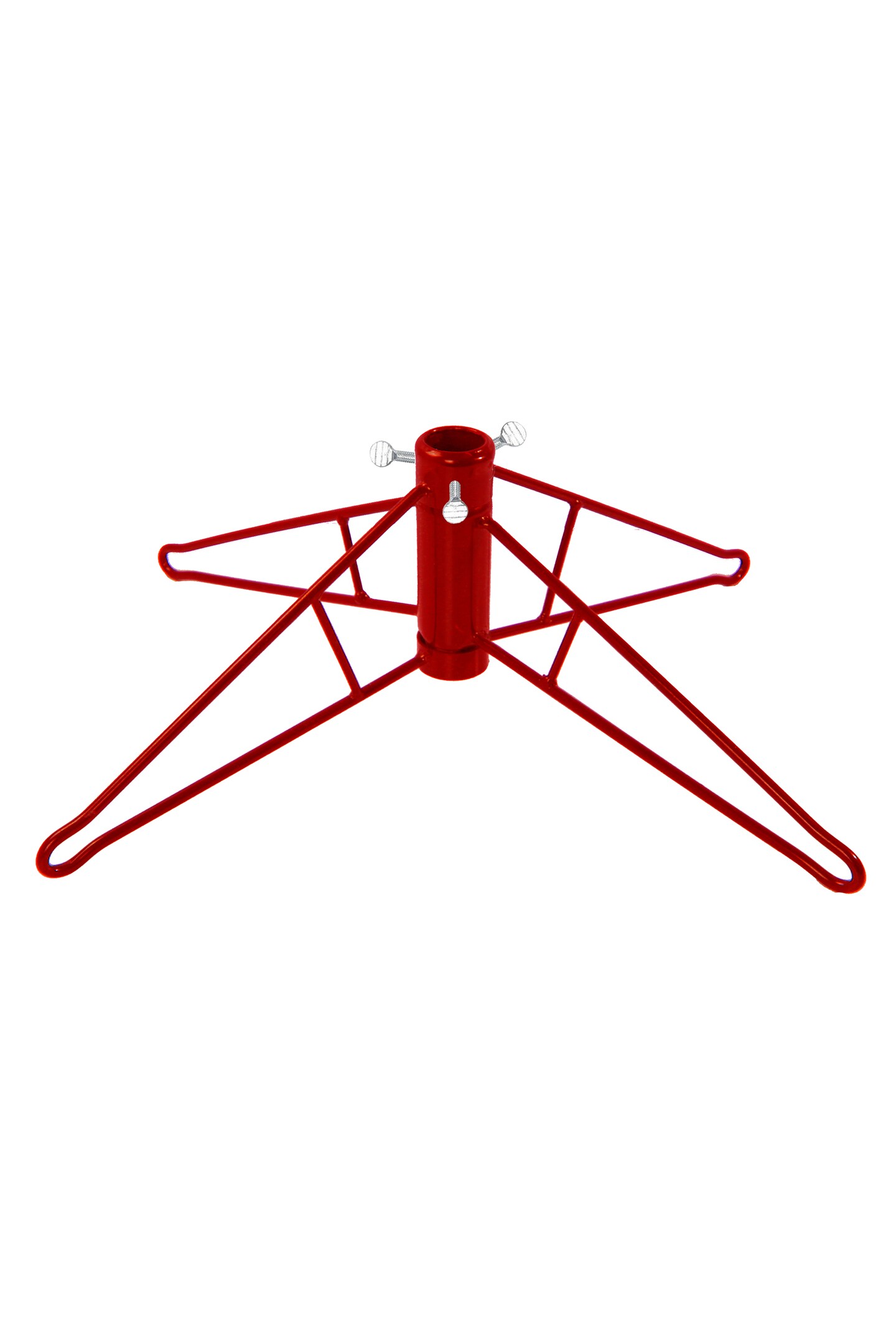 Perfect Holiday Rainbow Spruce Christmas Tree With Red Metal Stand