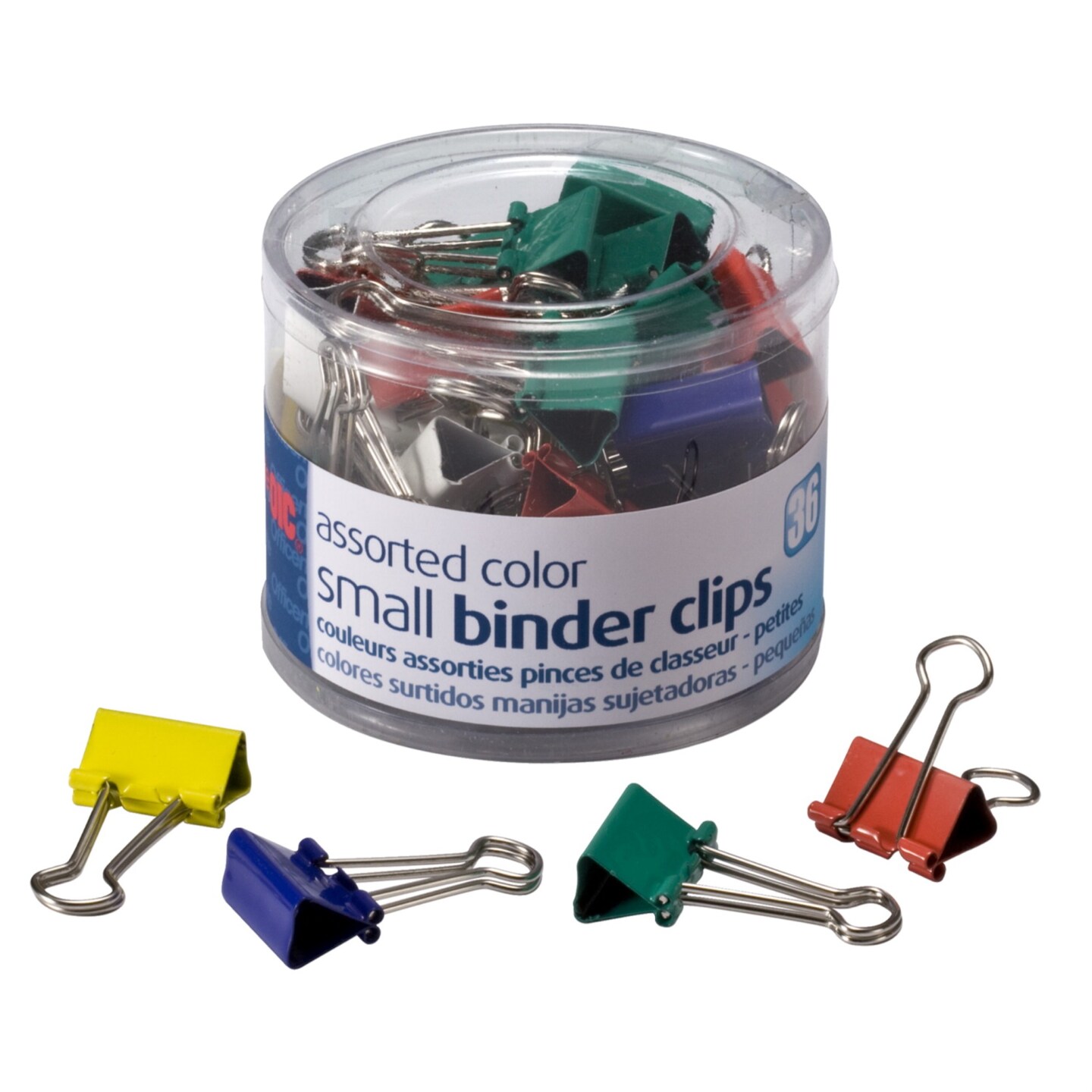 Officemate Binder Clips, Small, 3/8 Inch Capacity, Assorted Colors, Pack of 36 Clips Michaels