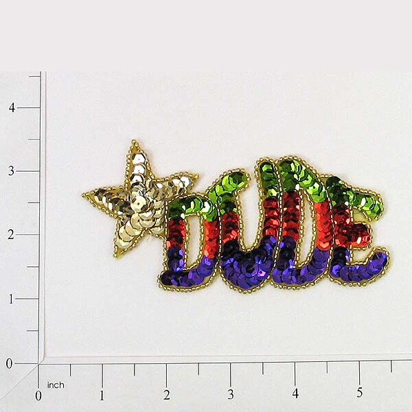 7 1/2" x 4" Dude Sequin Applique/Patch IronOns & Appliques Michaels