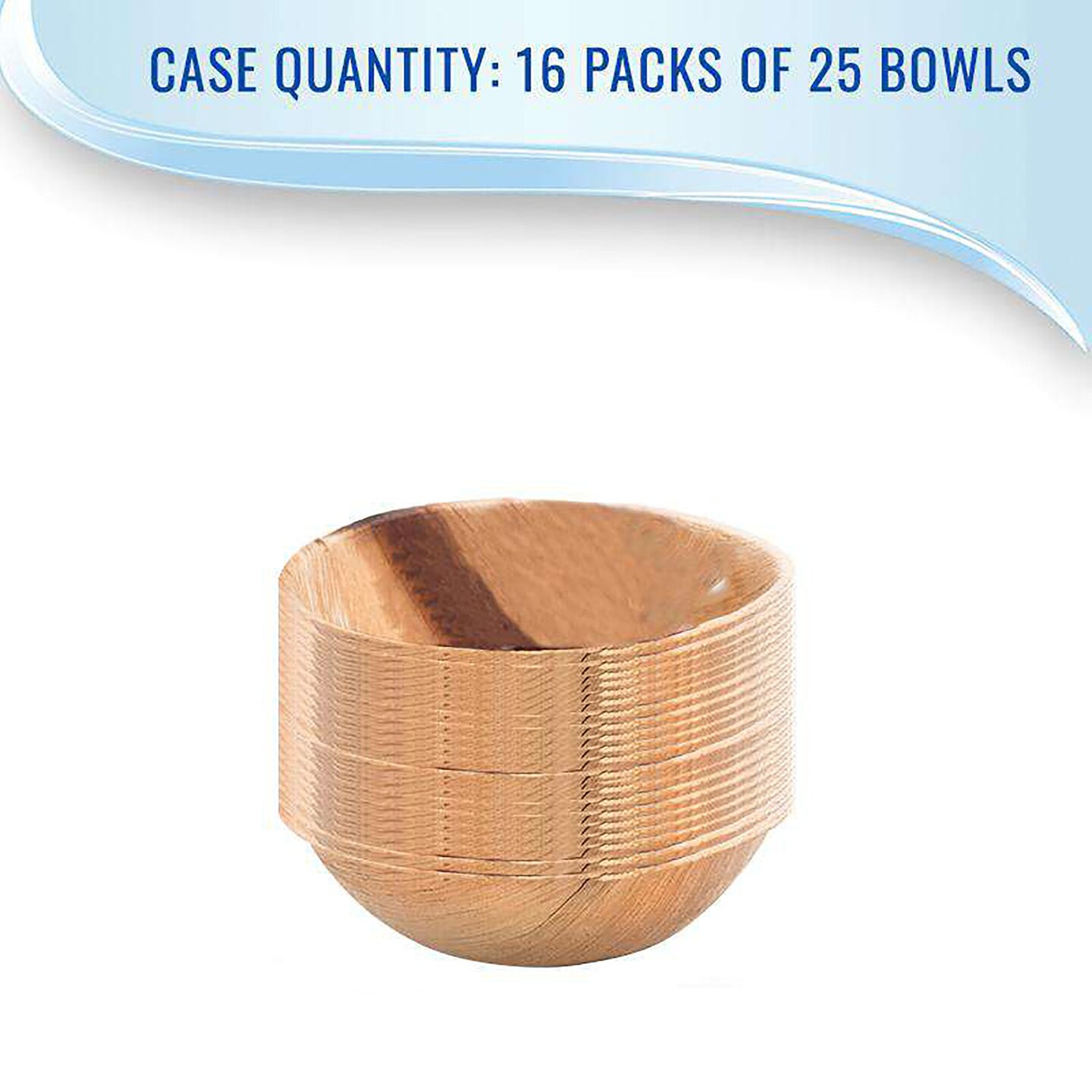 Round Palm Leaf Eco Friendly Mini Disposable Sauce Bowls - 2.5 ounce (100 Bowls)