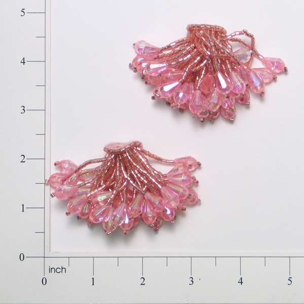 Beaded Pom Sequin Applique Patch Pack Of 2 Iron Ons And Appliques