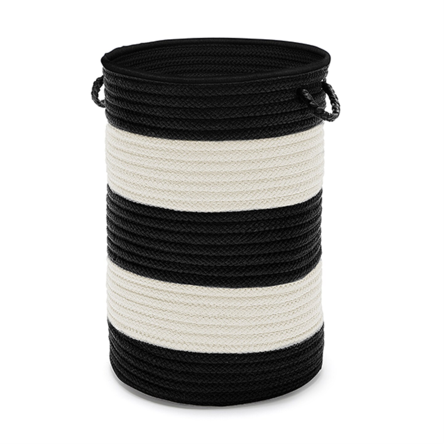 LO22A016X024 Color Block Hamper Black White 16"x16"x24" Hamper, 100