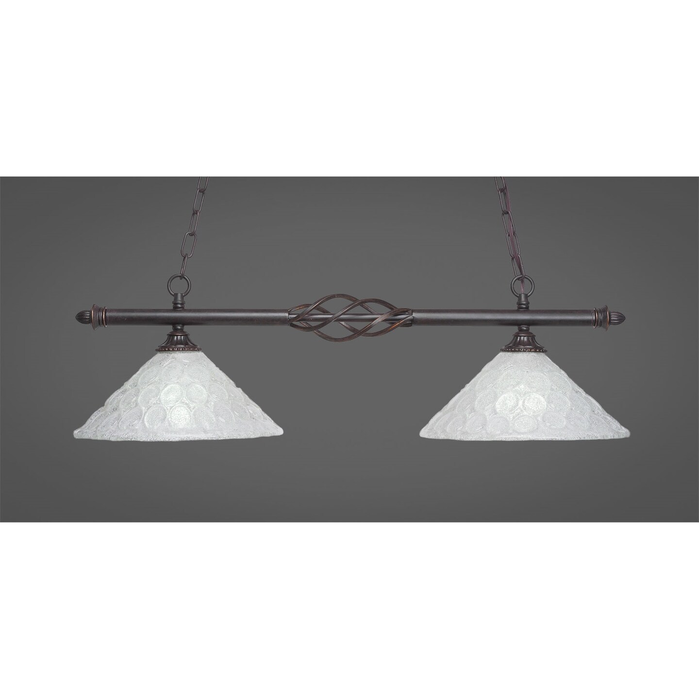 Elegant 2 Light Island Light Shown In Dark Granite Finish With 12   2878207289249 