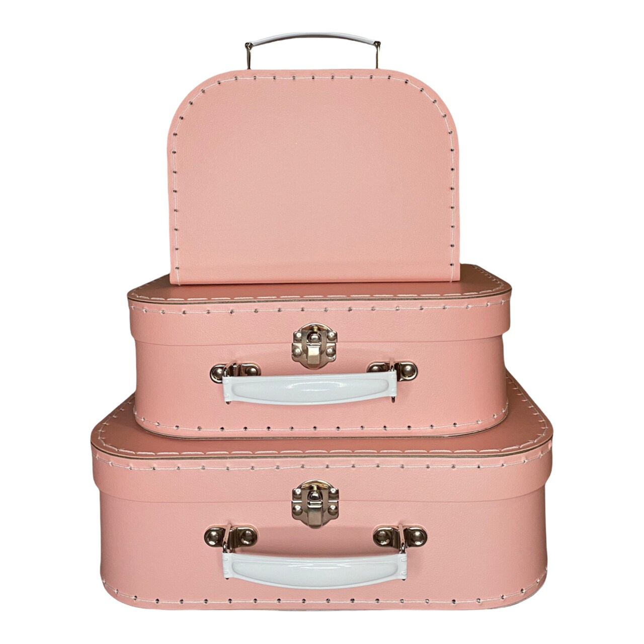 Pink Paperboard Suitcase Decorative Storage Box - Set of 3 or 1 Box of Specific Design