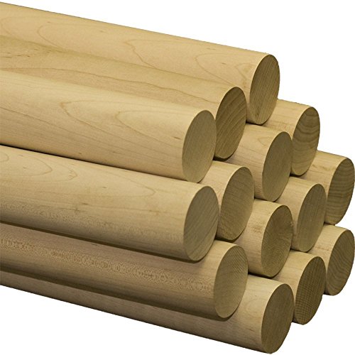Wooden Dowel Rods 1 inch Thick, Multiple Lengths Available, Unfinished  Sticks Crafts & DIY | Woodpeckers