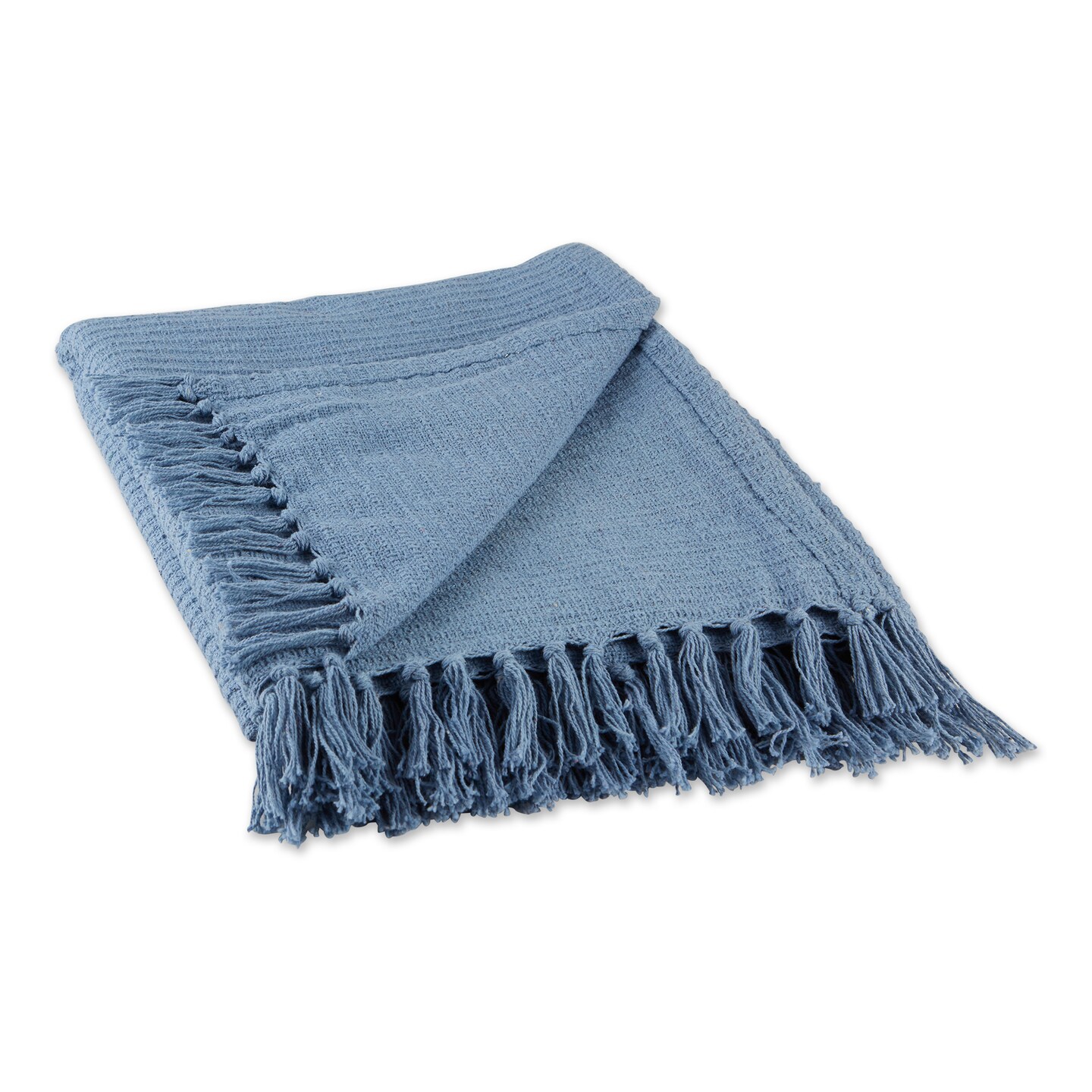 DII Stonewash Blue Solid Ribbed Throw | Michaels