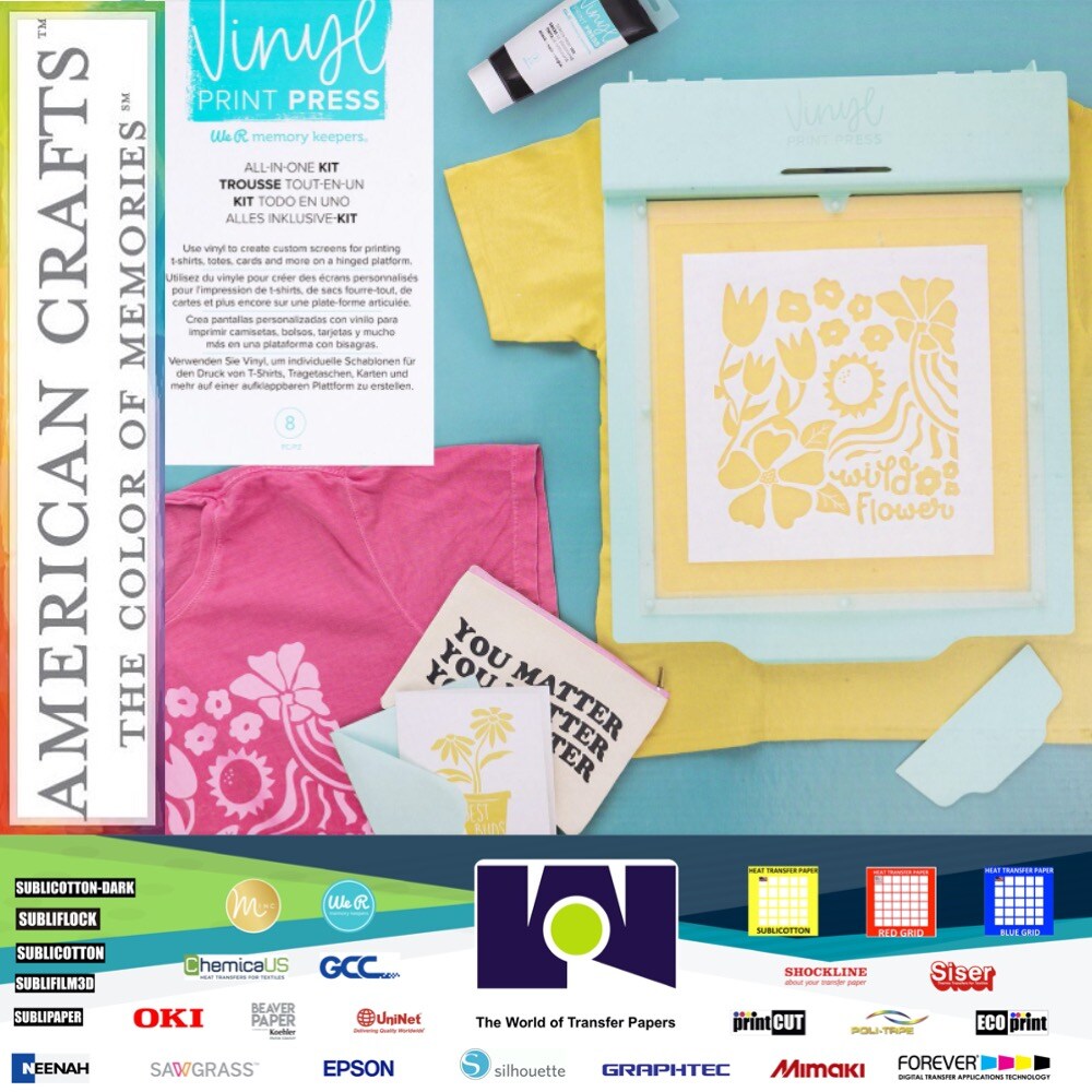 We R Memory Keepers Vinyl Print Press All-In-One Screen / Print Kit 60000722