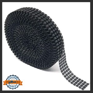 Rhinestone Bling Roll - 5 Yards - Black