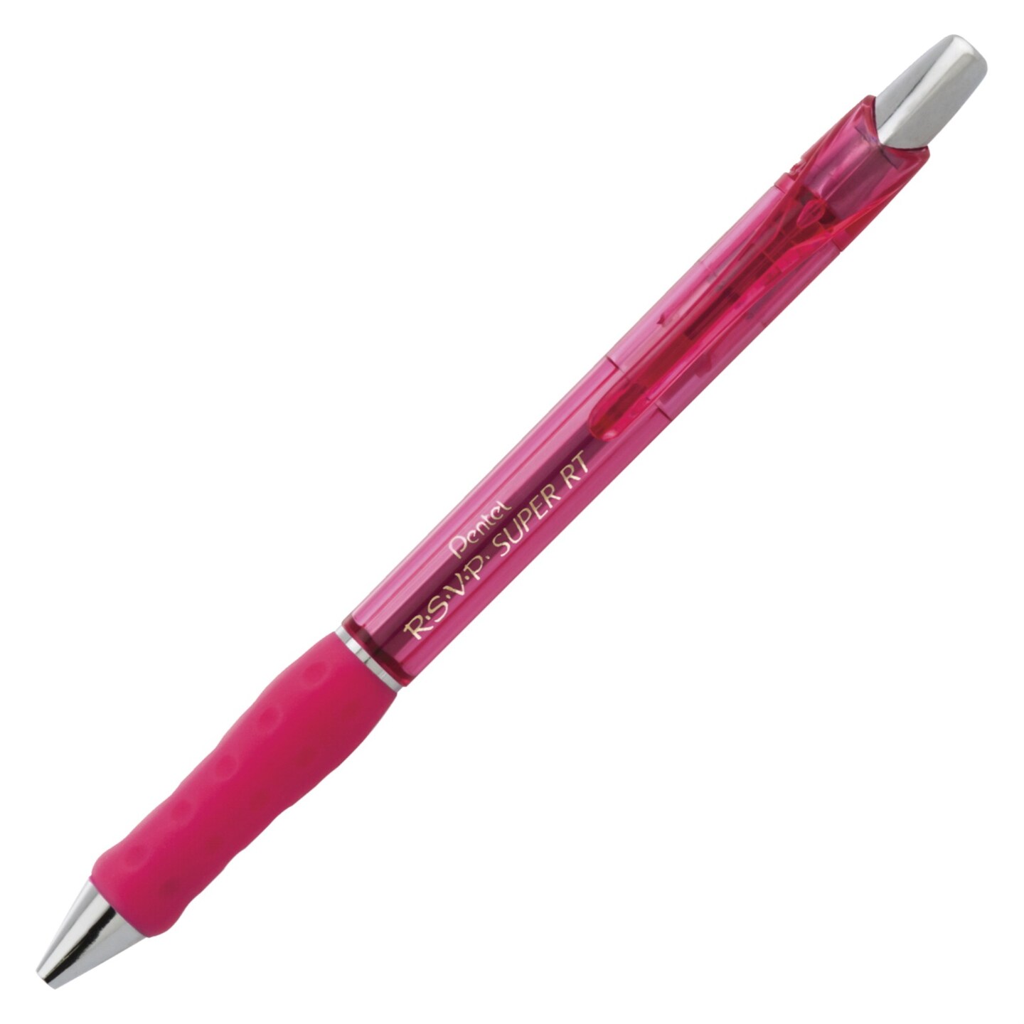 Pentel R.S.V.P. Super RT Ballpoint Pen, 0.7 mm Fine Line, Pink Ink ...