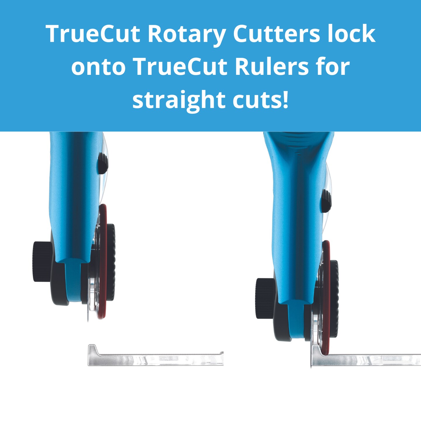 TrueCut Rotary Cutter Set - 3 Items: 24.5-Inch Quilting Ruler, 12.5-Inch  Quilting Ruler and 45mm Ergonomic Rotary Cutter 