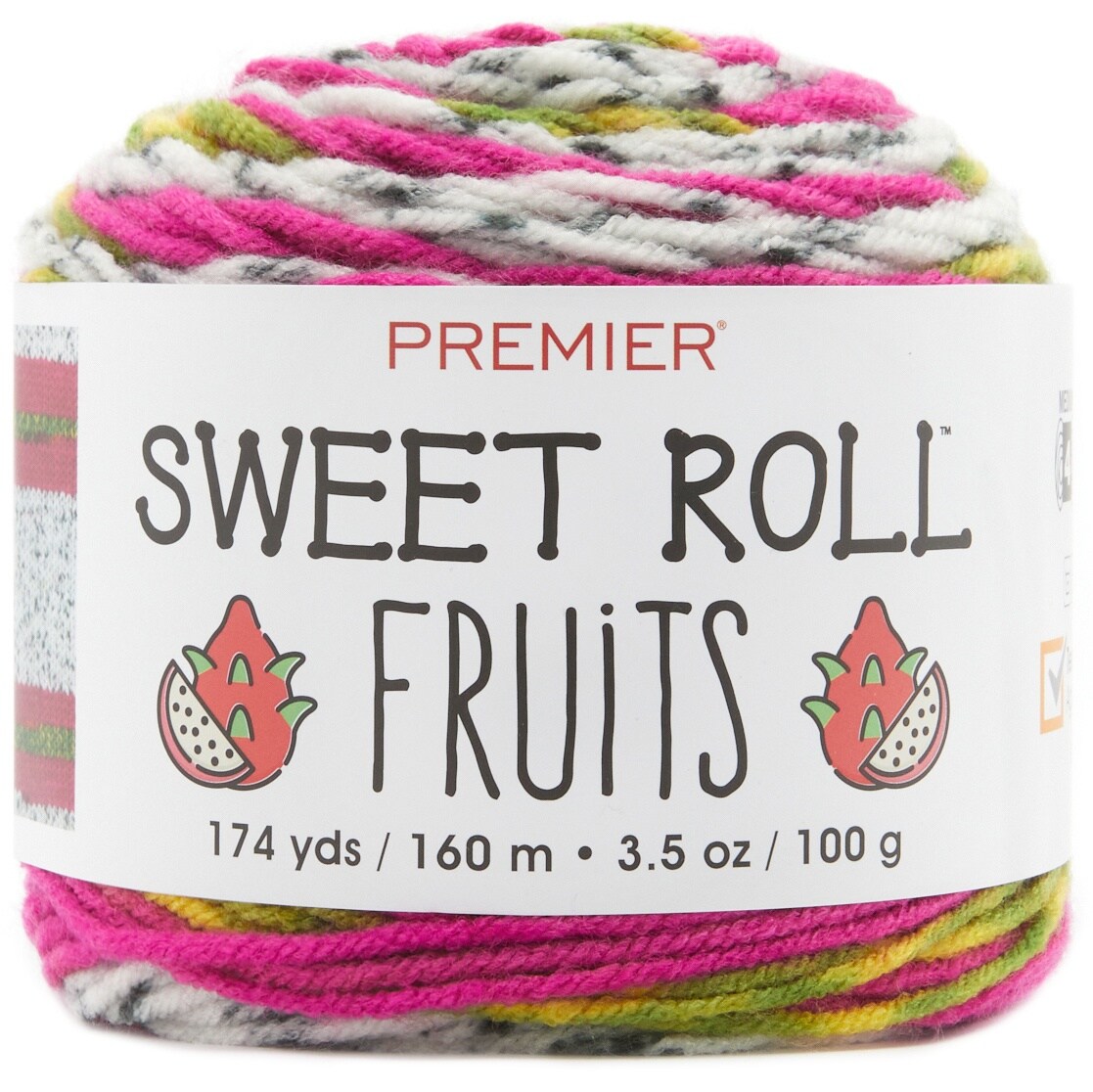 Premier Yarns Sweet Roll Fruits YarnDragon Fruit Stencils & Forms