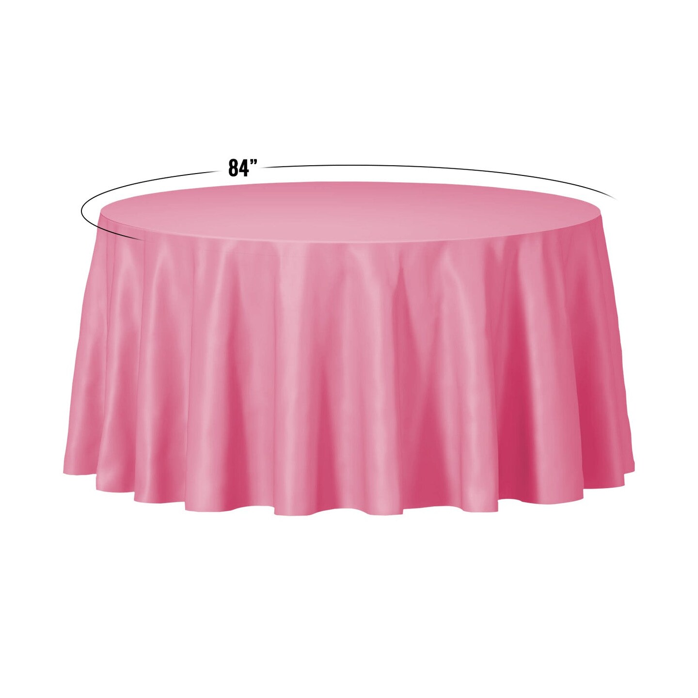 84" Pink Round Disposable Plastic Tablecloths (96 Tablecloths) Michaels