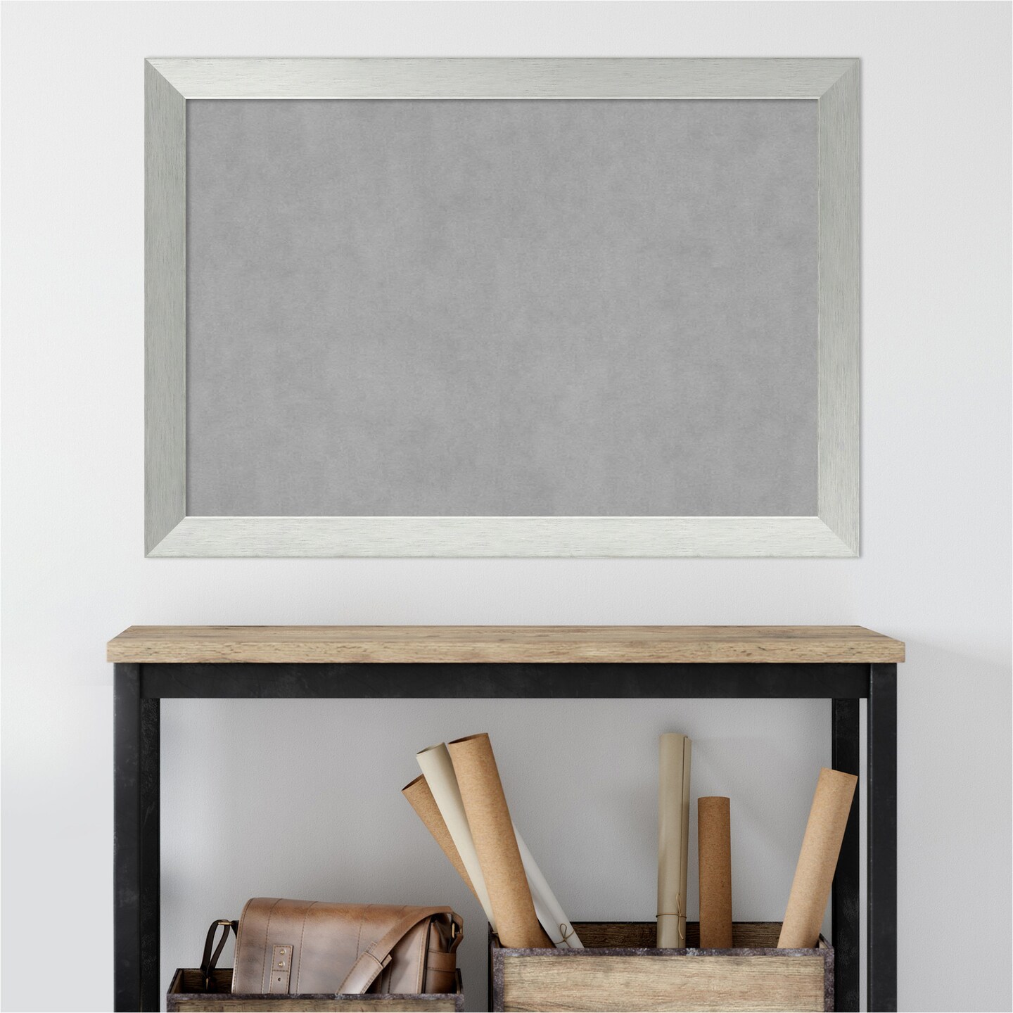 Magnetic Boards, Home Office Boards (40x28 in.) Brushed Sterling Silver Framed Organization Boards