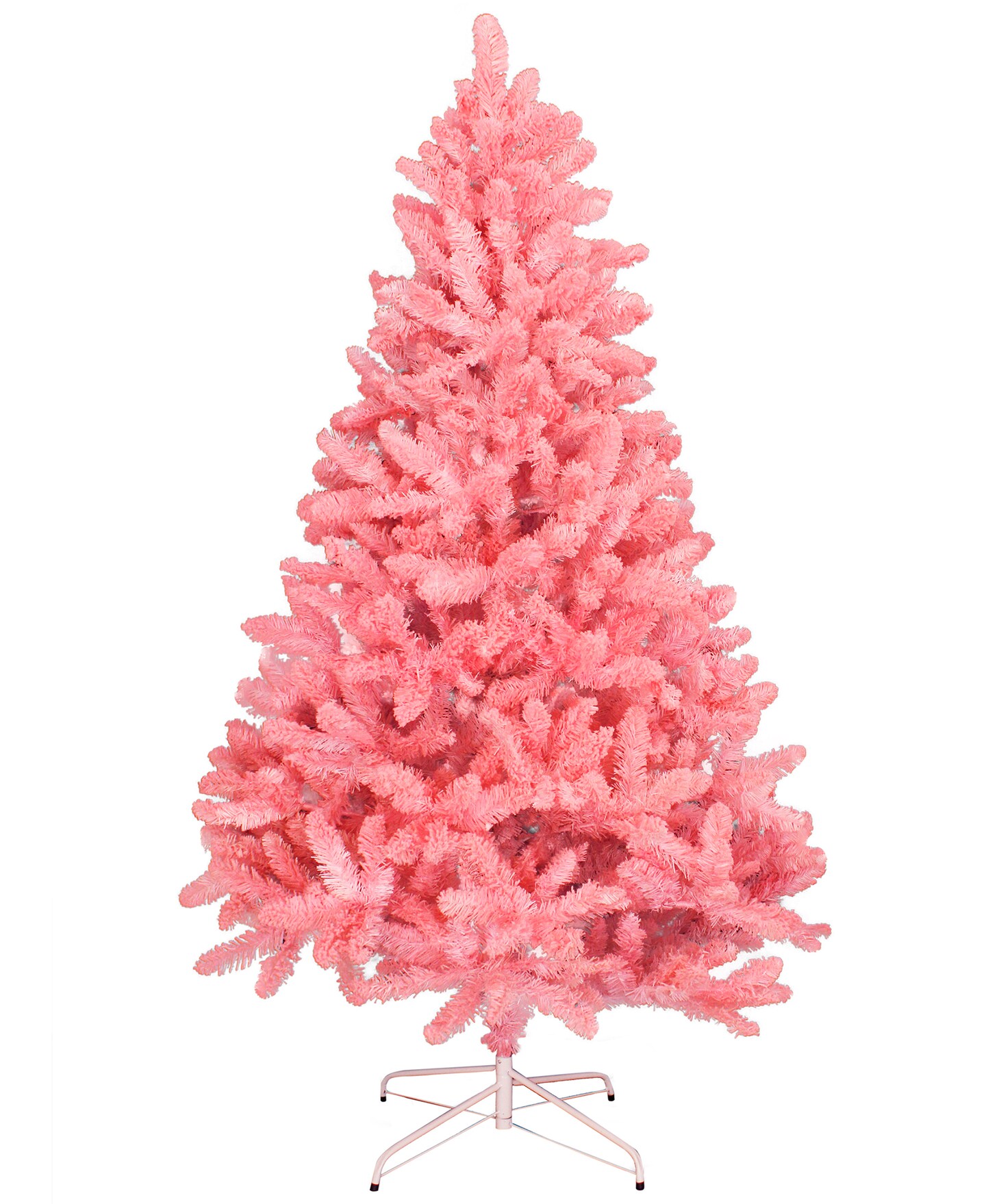 Perfect Holiday 6' Light Pink Flocked Kodiak Tree with Metal Stand
