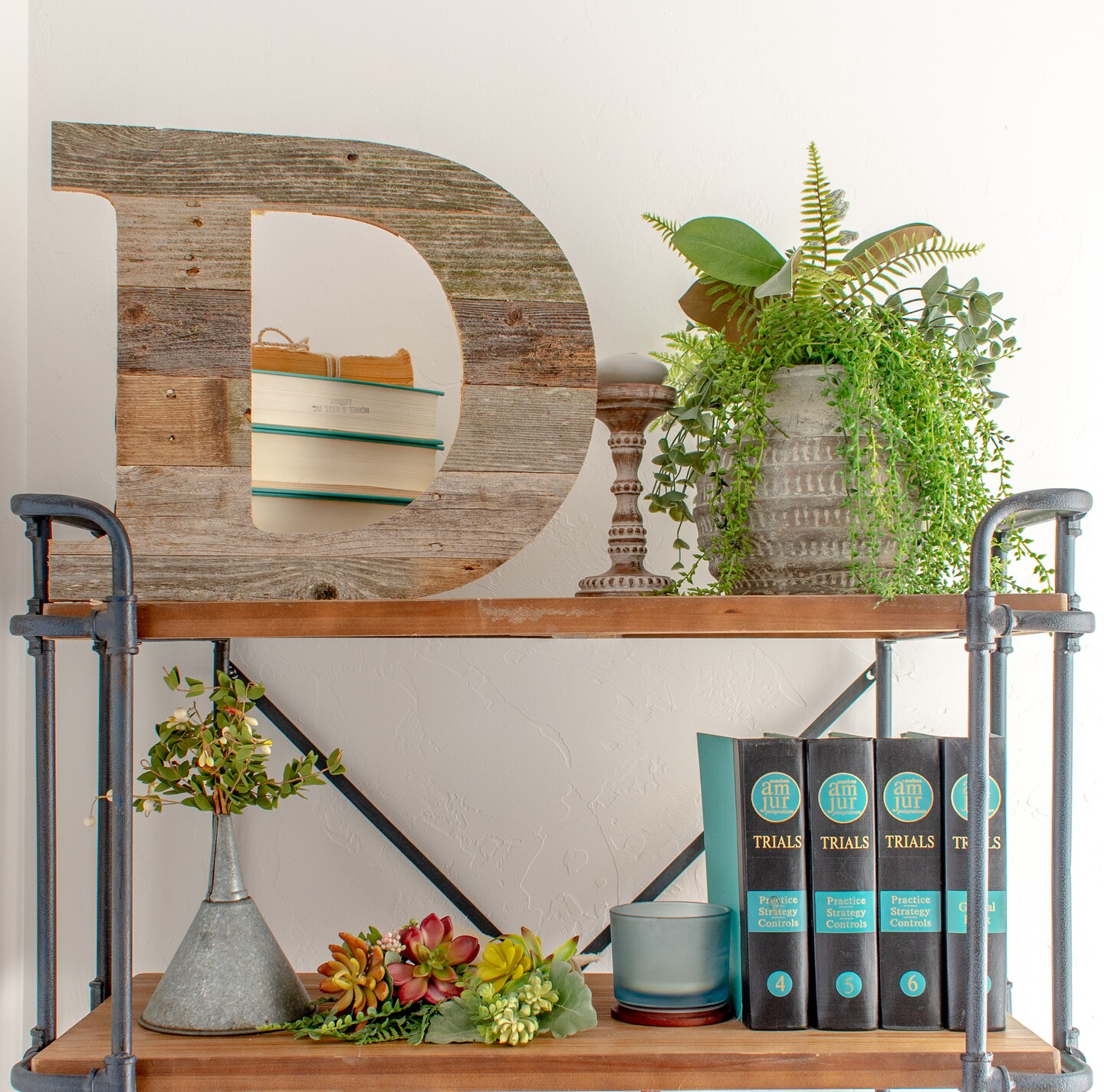 Rustic Farmhouse Large 16&#x22; Decorative Monogram Wood Letter