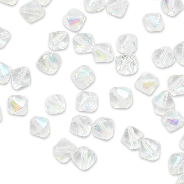 Diamond Facet Glass Bead Strands 8 in Pack of 2