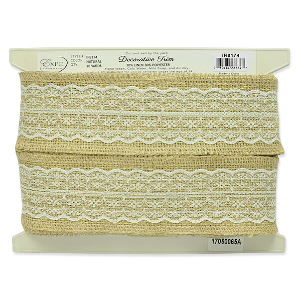 5 Yards of Brylee Jute Lace Trim Trims & Embellishments Michaels