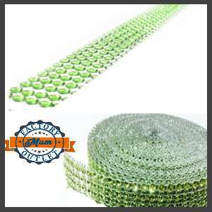 Rhinestone Bling Roll - 5 Yards - Lime Green