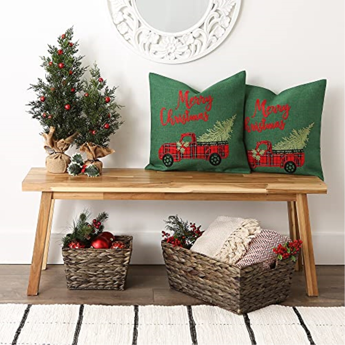 DII Metal Basket, White Square Large 11x11x11