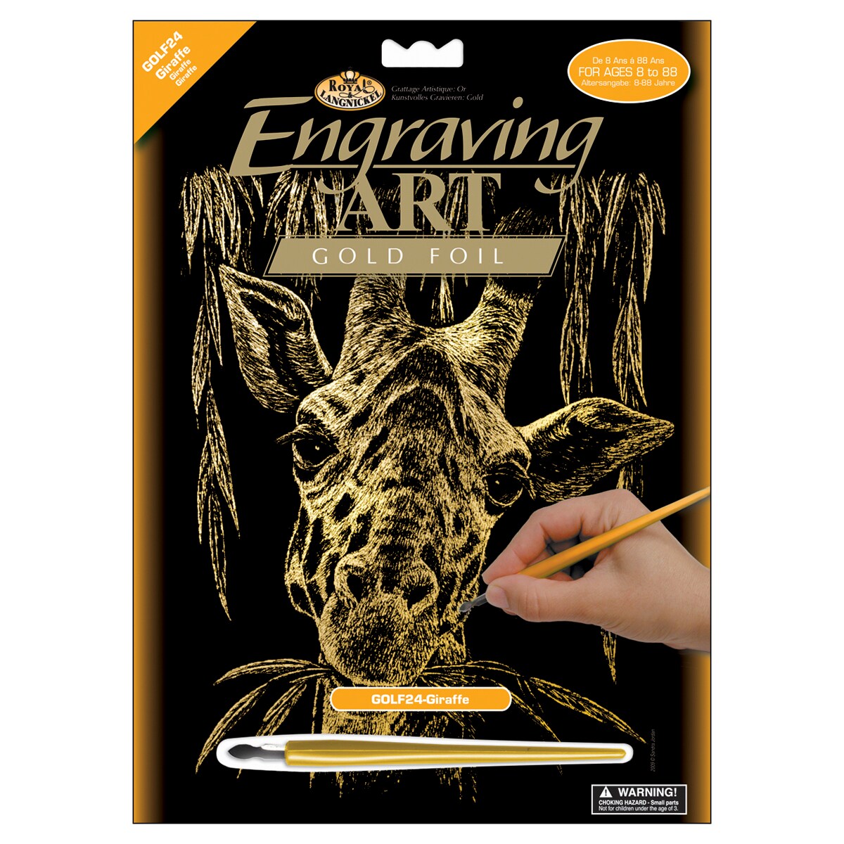 Gold Foil Engraving Art Kit 8"X10"Giraffe Stencils & Forms Michaels