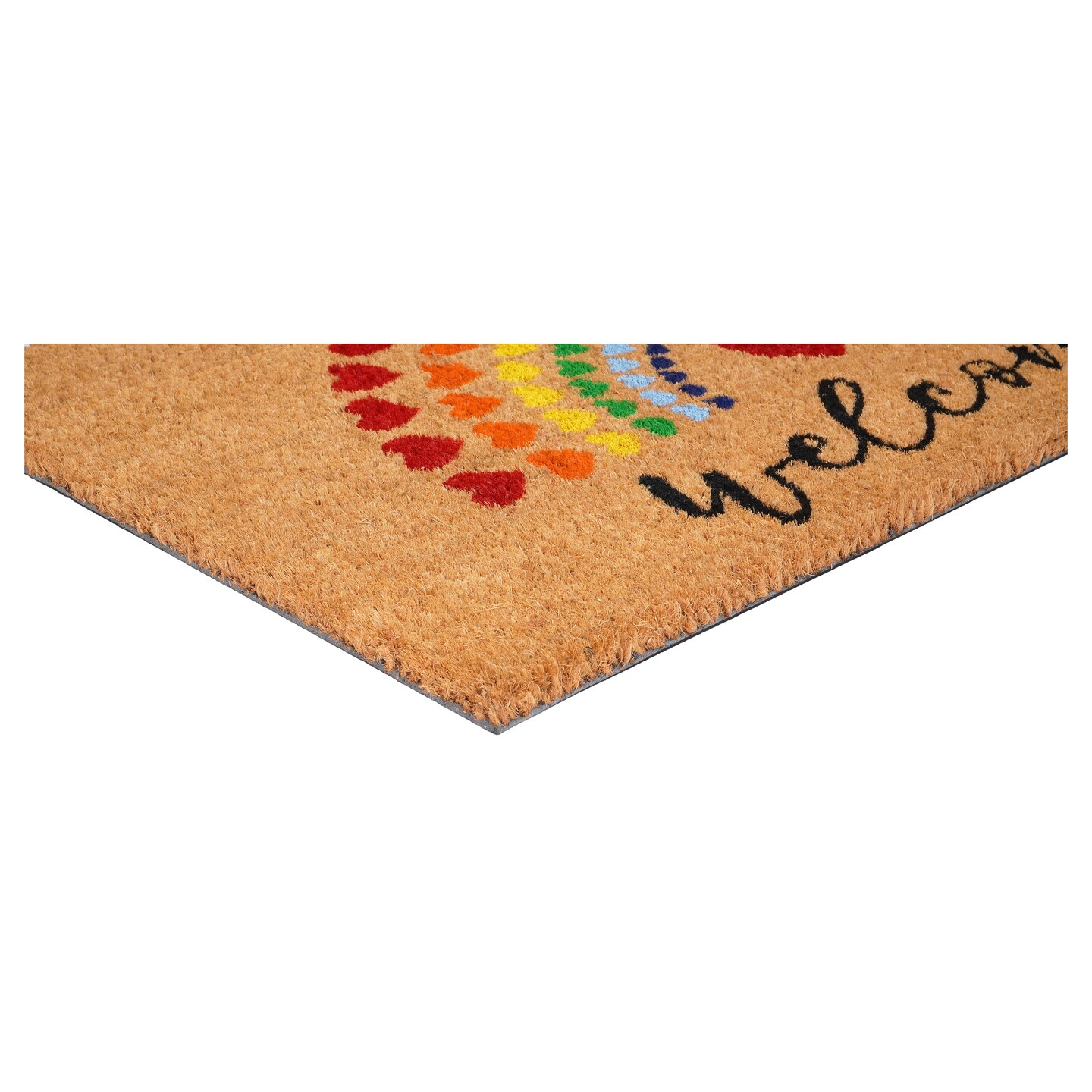 Rainbow Heart Doormat