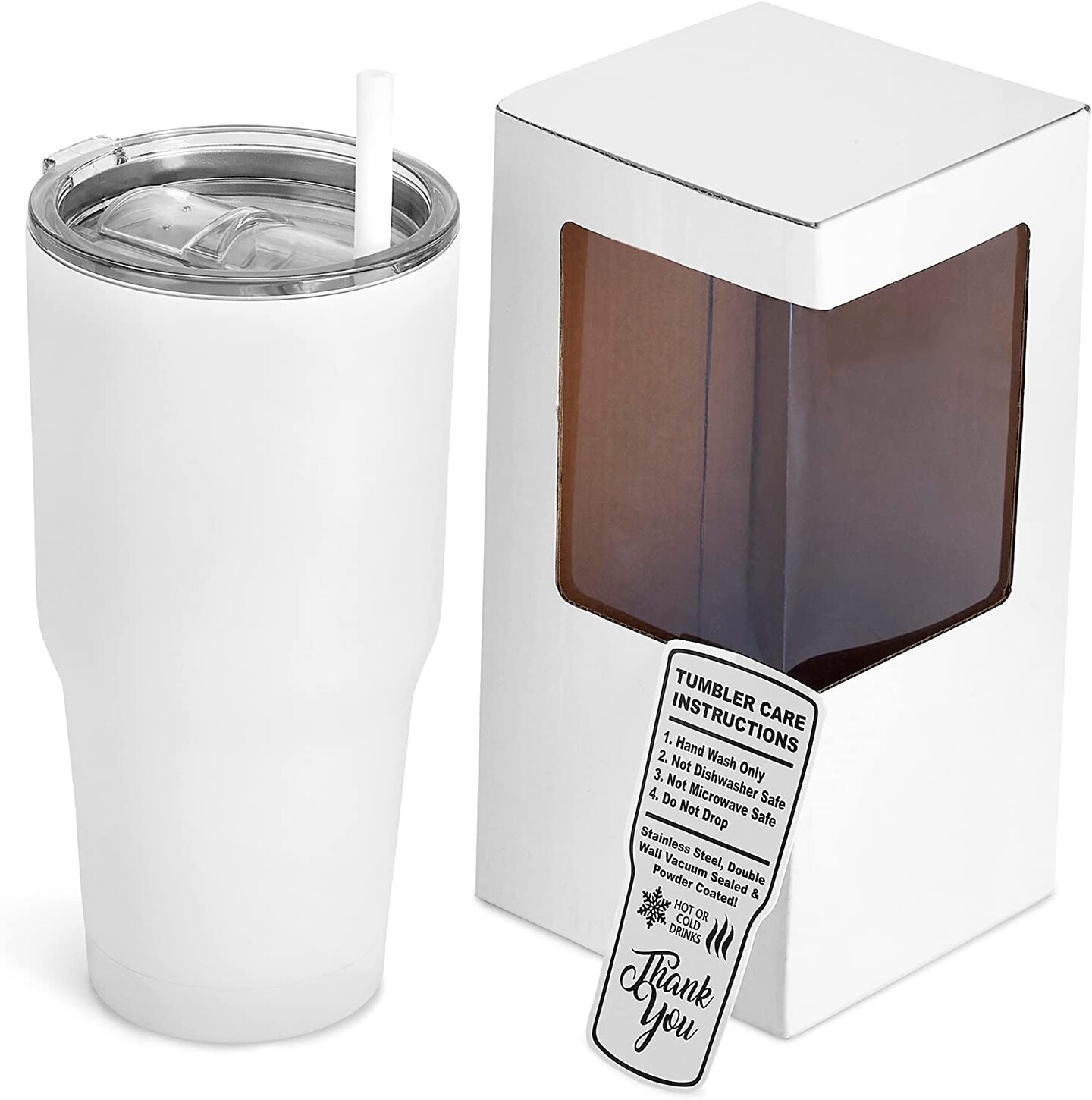 Makerflo 30 oz, Powder Coated Tumbler, Stainless Steel Insulated