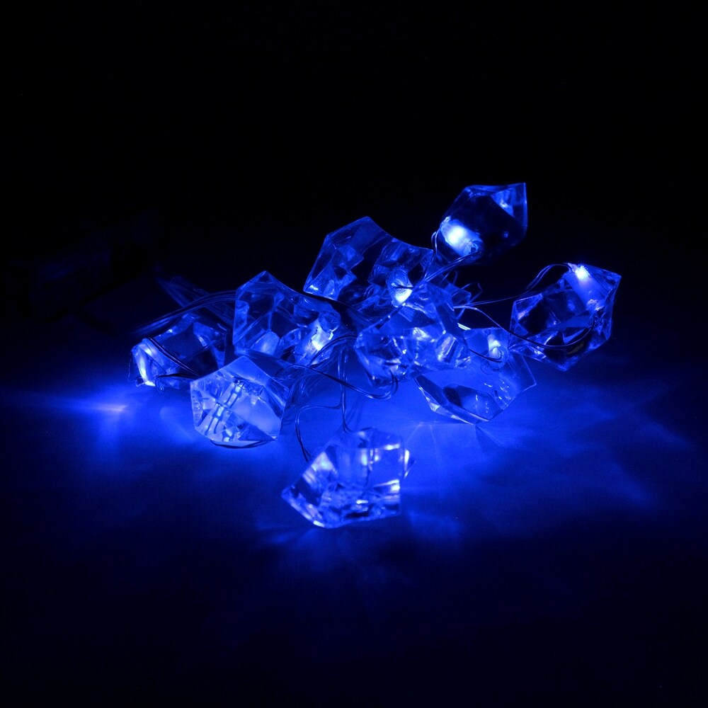 Perfect Holiday LED Ice Cube String Light Battery Operated