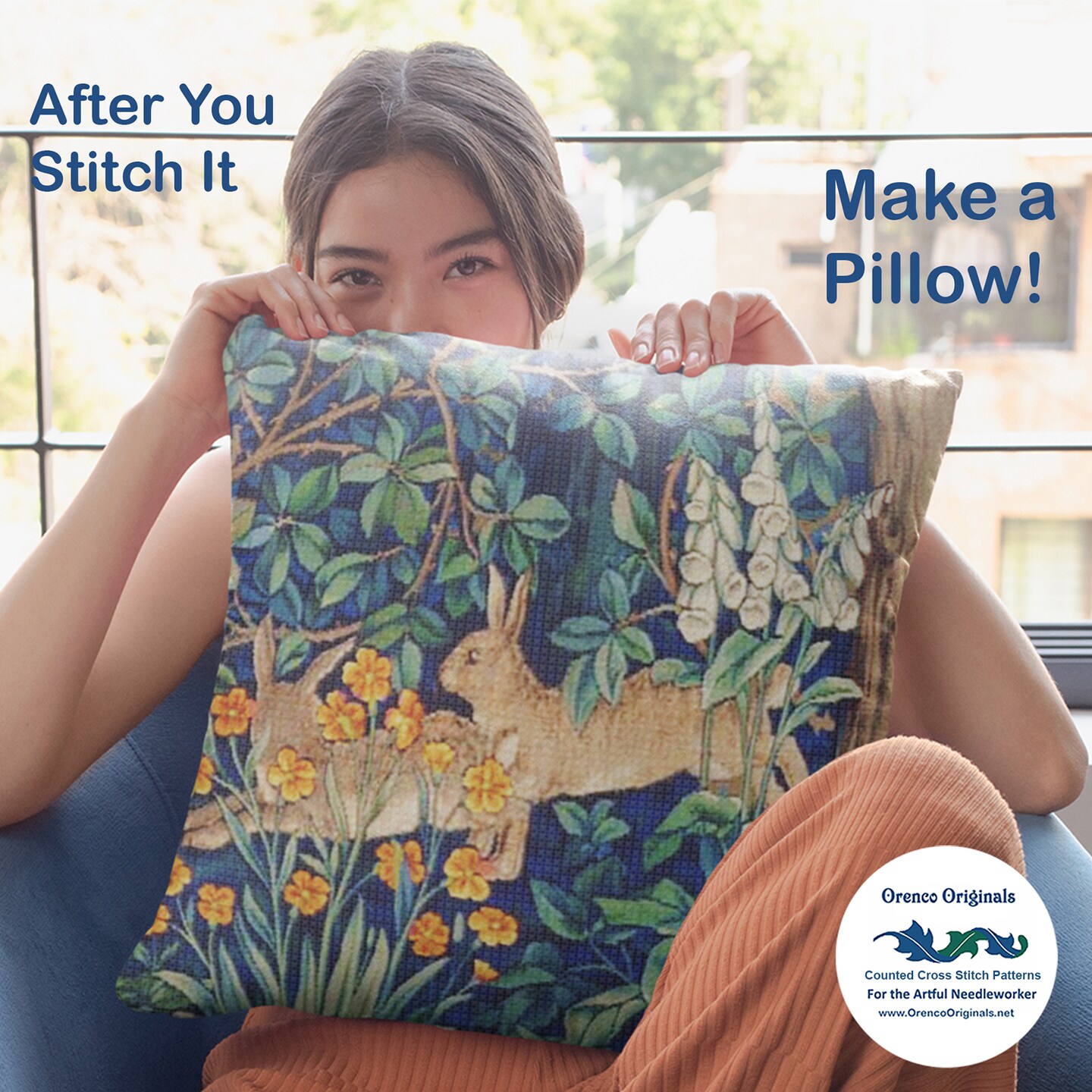 Forest Rabbits Design by William Morris and Company Counted Cross Stitch Pattern