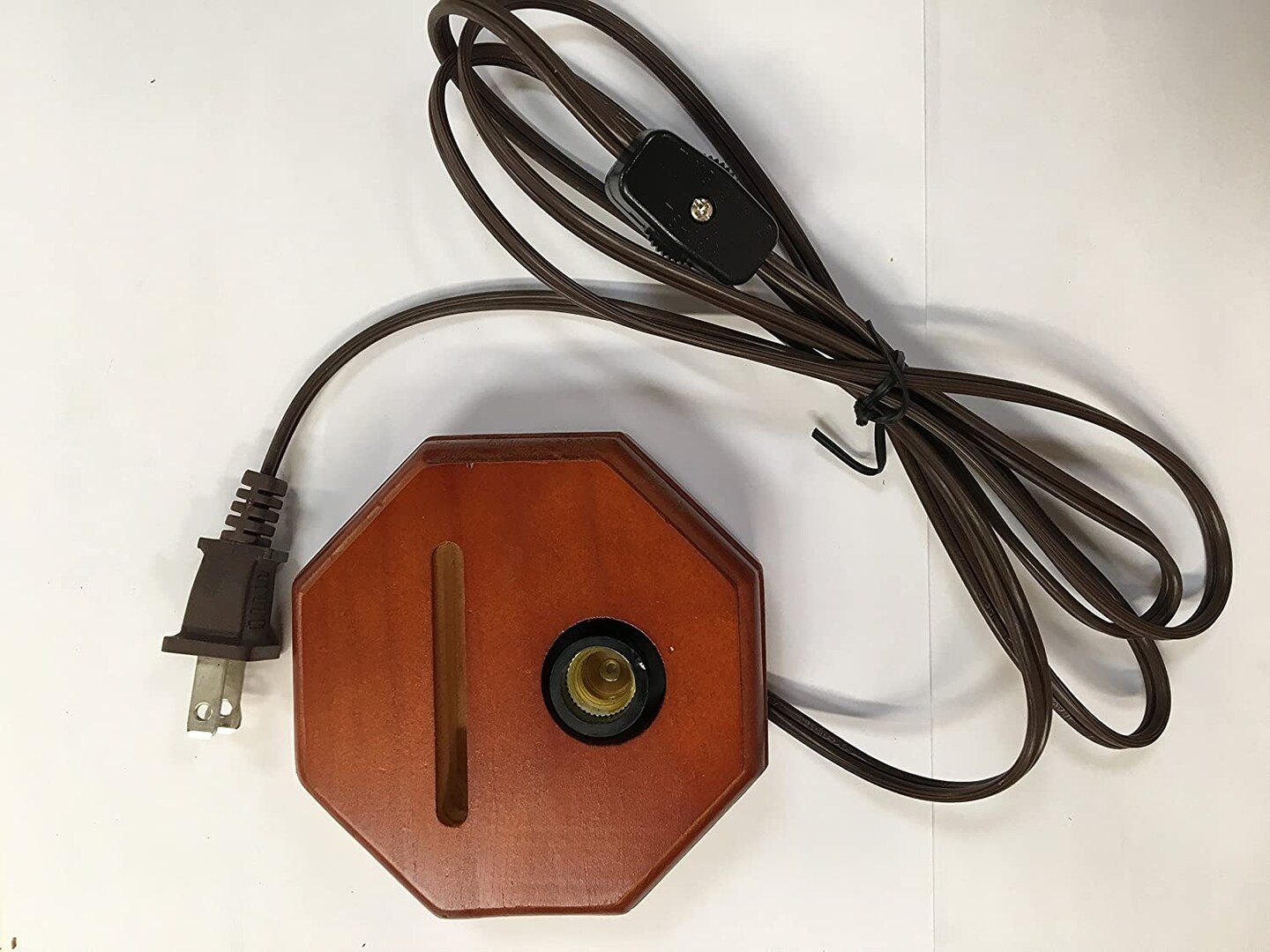 Cherry Fan Octagon Lamp Base w/ Cord and Socket Set