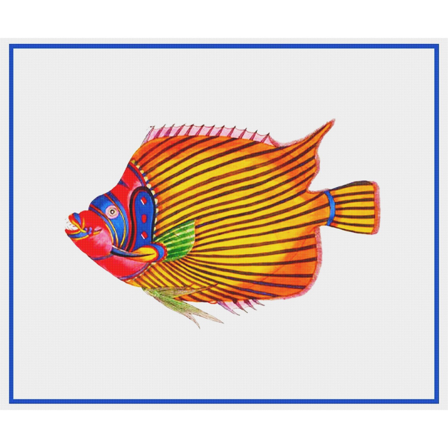 Fallour Renard Tropical Fish #1 Counted Cross Stitch Chart Graph Pattern