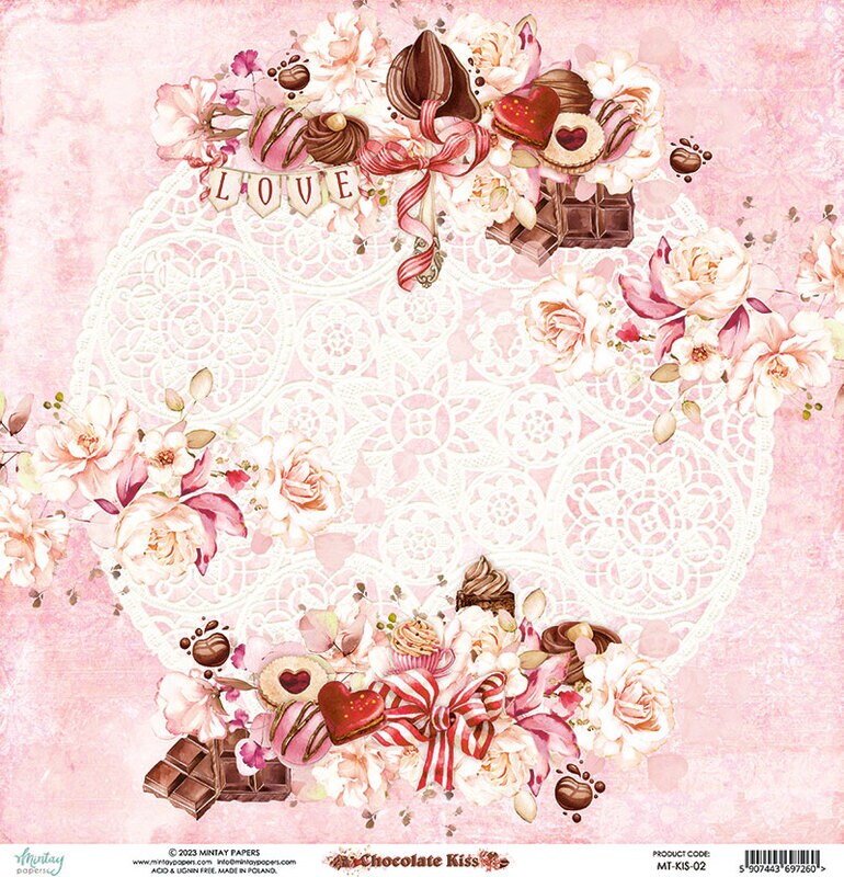Paper 2 - Chocolate Kiss - Mintay Papers