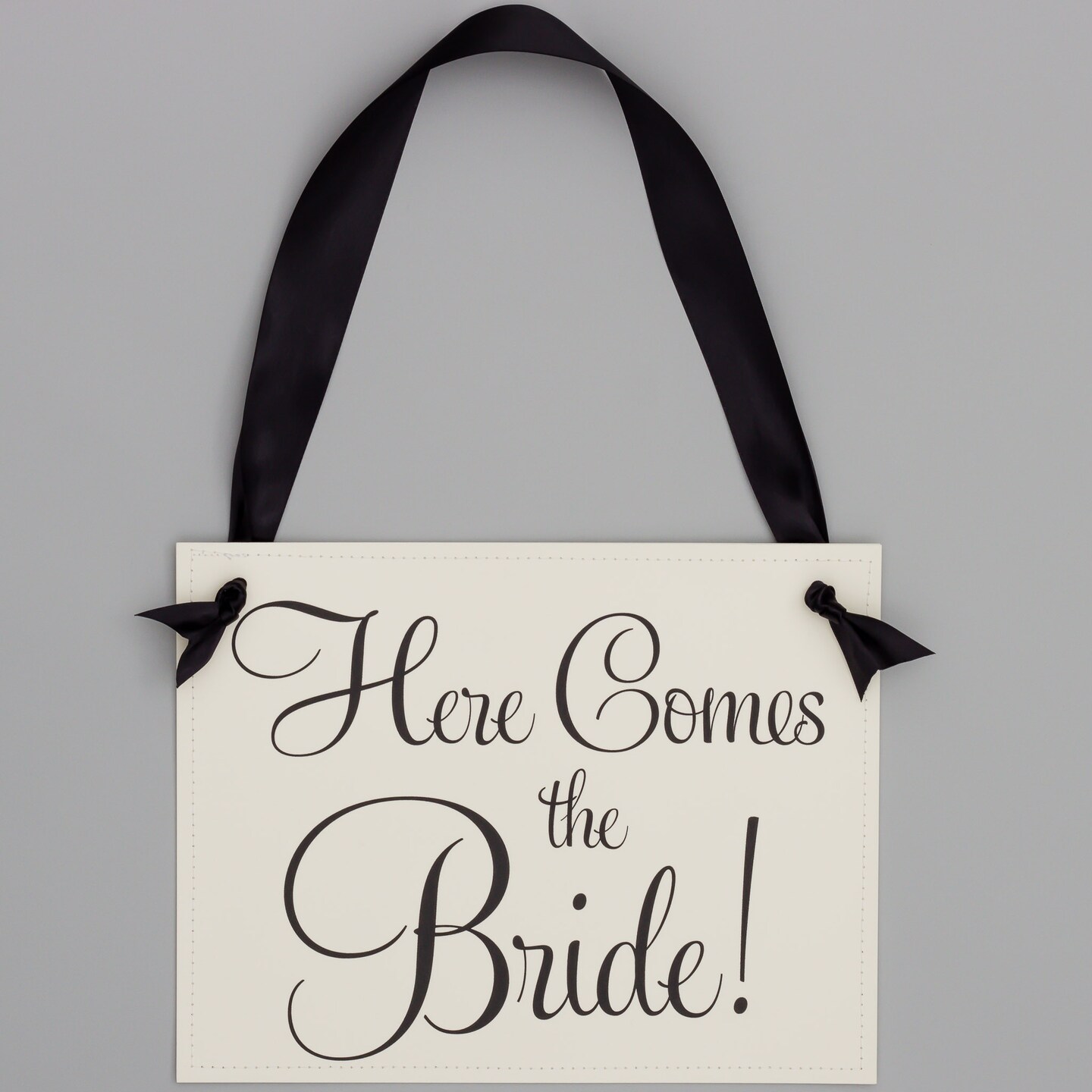 Ring Bearer Sign - "Here Comes the Bride" - Black & White | Ritzy Rose