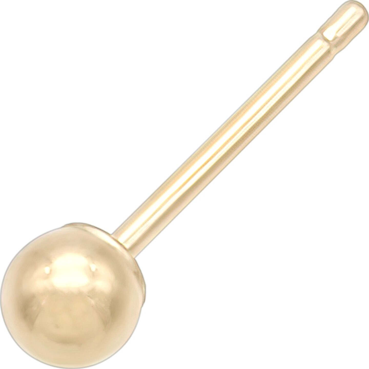 4 14K Yellow Gold 3mm Ball Stud Earrings