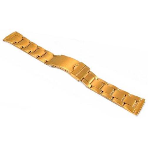 Link Watchband &#x26; Deployment Buckle Gold Plated 16-22mm