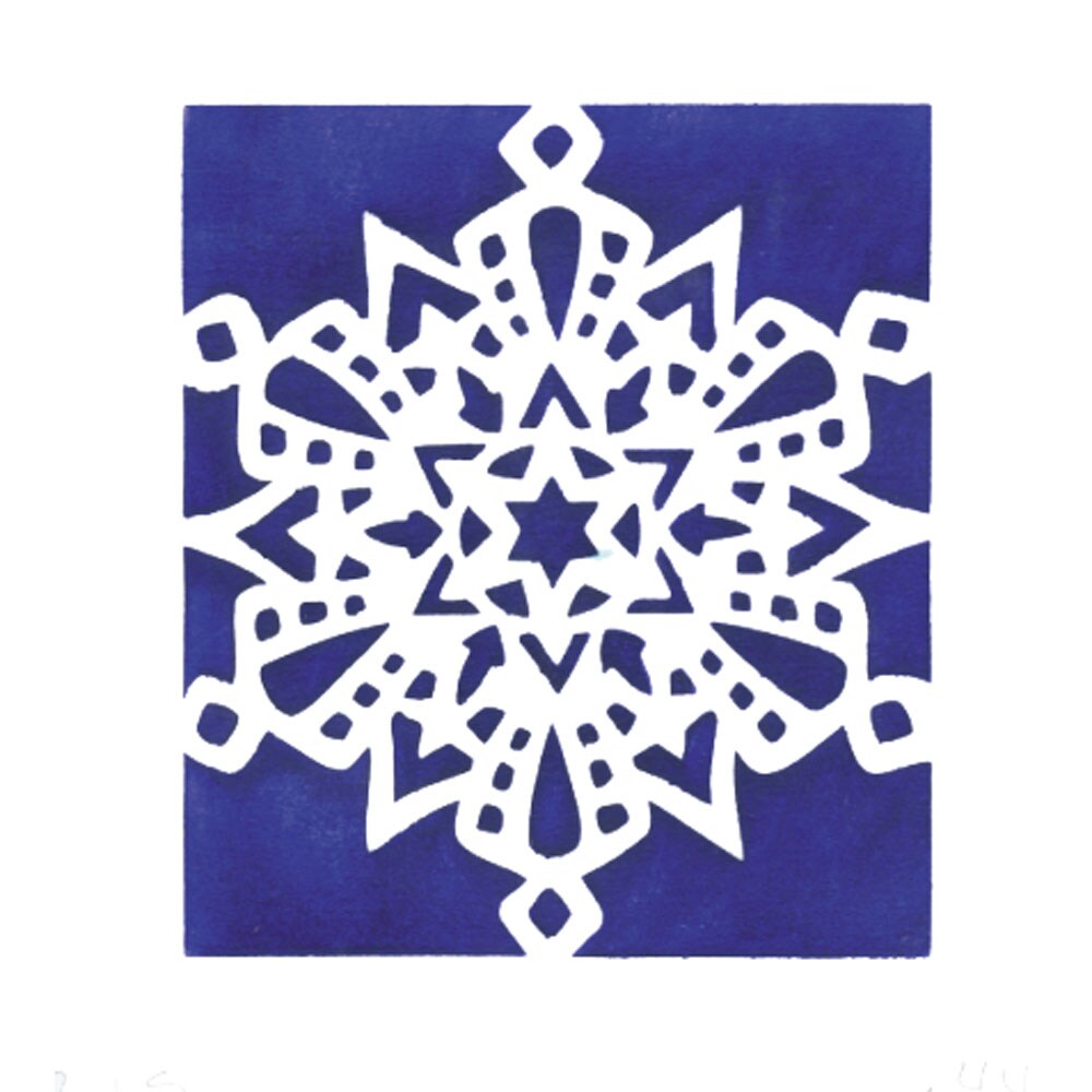 Snowflake Wall Stencil | 2152 by Designer Stencils | Outdoor Stencils | Reusable Art Craft Stencils for Painting on Walls, Canvas, Wood | Reusable Plastic Paint Stencil for Home Makeover | Easy to Use &#x26; Clean Art Stencil