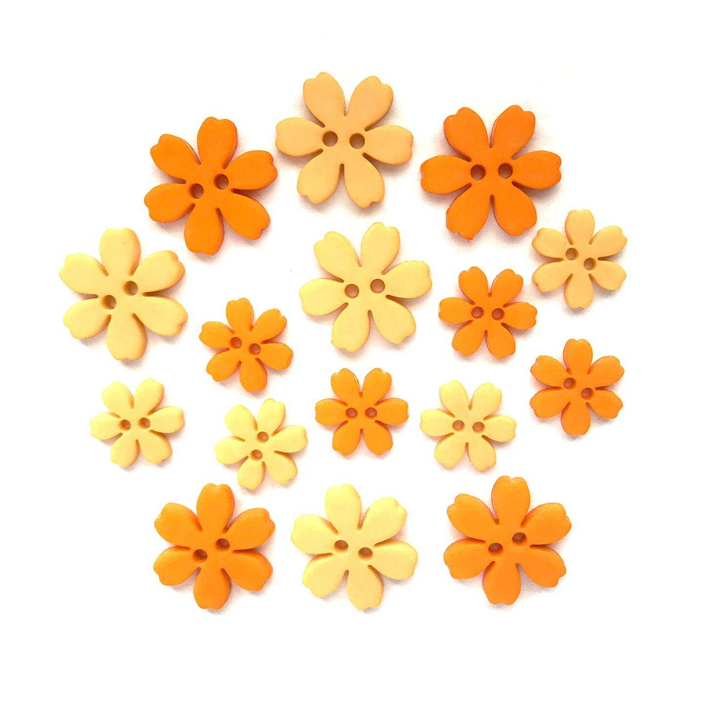 Buttons Galore and More Flower Shaped Novelty Buttons for Sewing & Craft - 48 Buttons