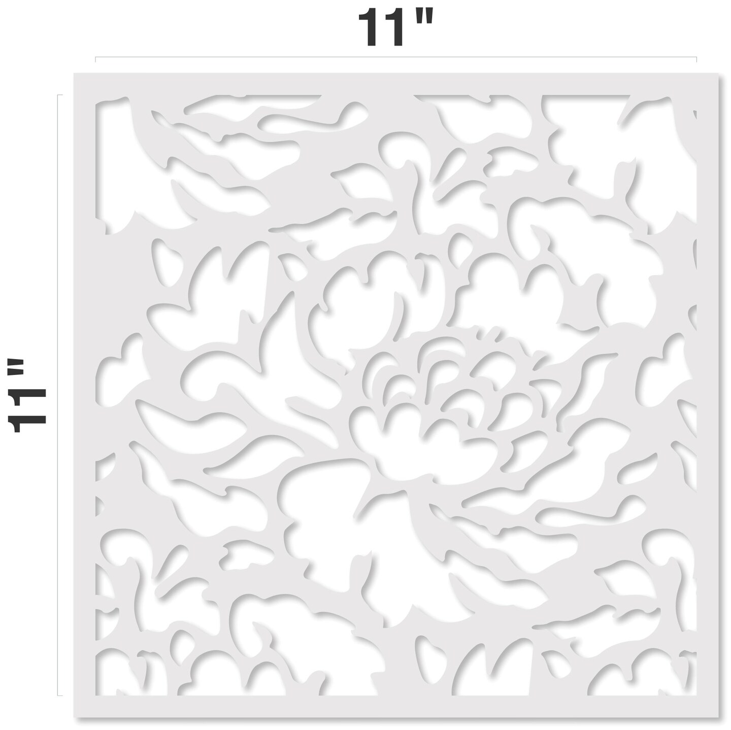 Large Dahlia Embossing 12 x 12 Stencil | FS078 by Designer Stencils | Reusable Stencils for Painting |