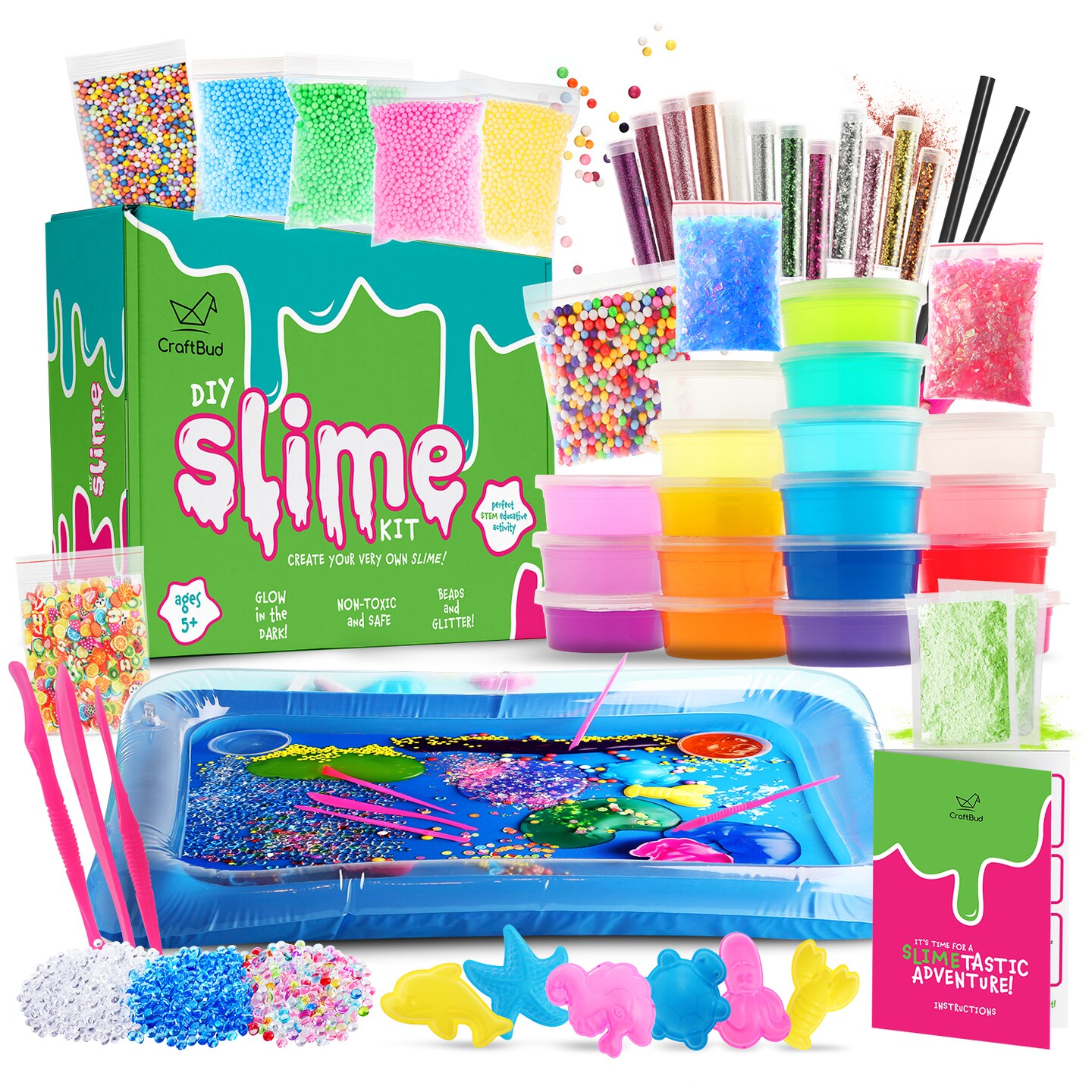 DIY Slime Kit for Girls and Boys - Set of Supplies for Colorful