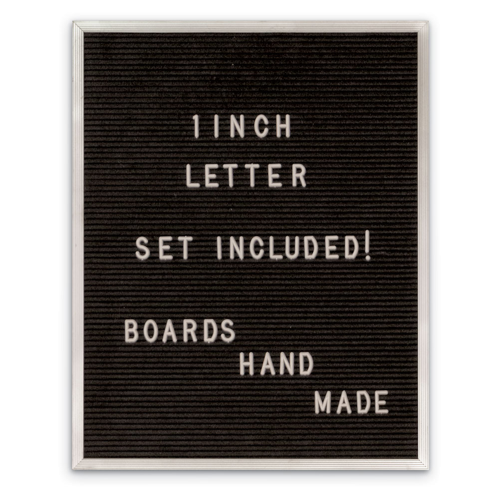 Black Felt 16x20 Letterboard with Aluminum Frame