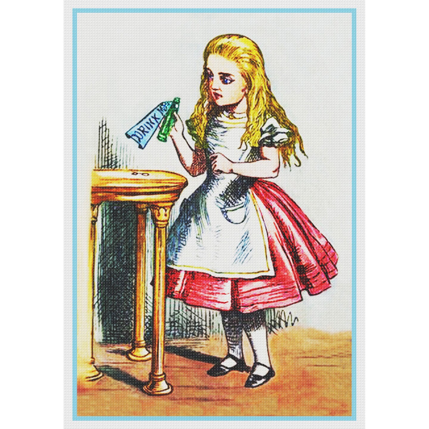 Alice From Alice in Wonderland by Sir John Tenniel Counted Cross Stitch Pattern