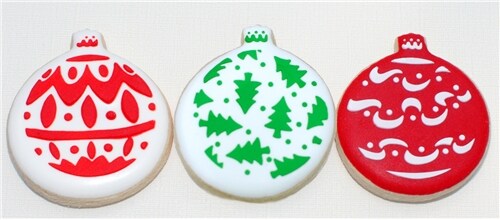 Christmas Balls Cookie Stencils | C234 by Designer Stencils | Cookie Decorating Tools |