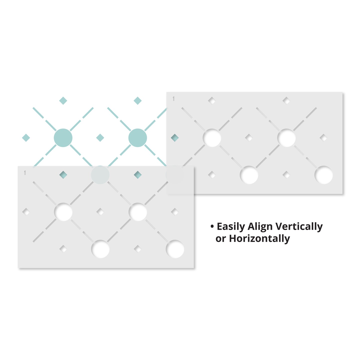 Rosette Grid Wallpaper Wall Stencil | 2458 by Designer Stencils | Pattern Stencils | Reusable Stencils for Painting | Safe & Reusable Template for Wall Decor | Try This Stencil Instead of a Wallpaper | Easy to Use & Clean Art Stencil Pattern