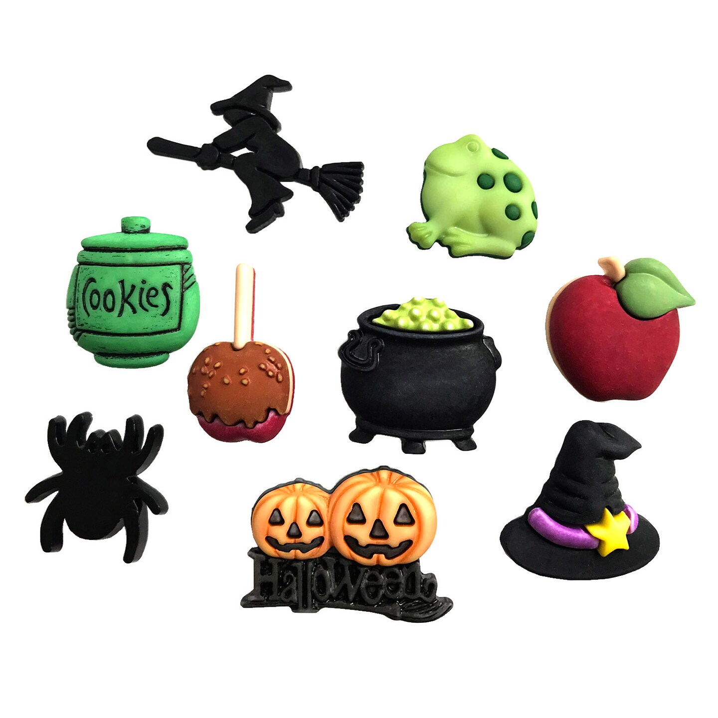 Buttons Galore 40+ Assorted Halloween Buttons for Sewing & Crafts - Set of 6 Button Packs - Halloween Group 1