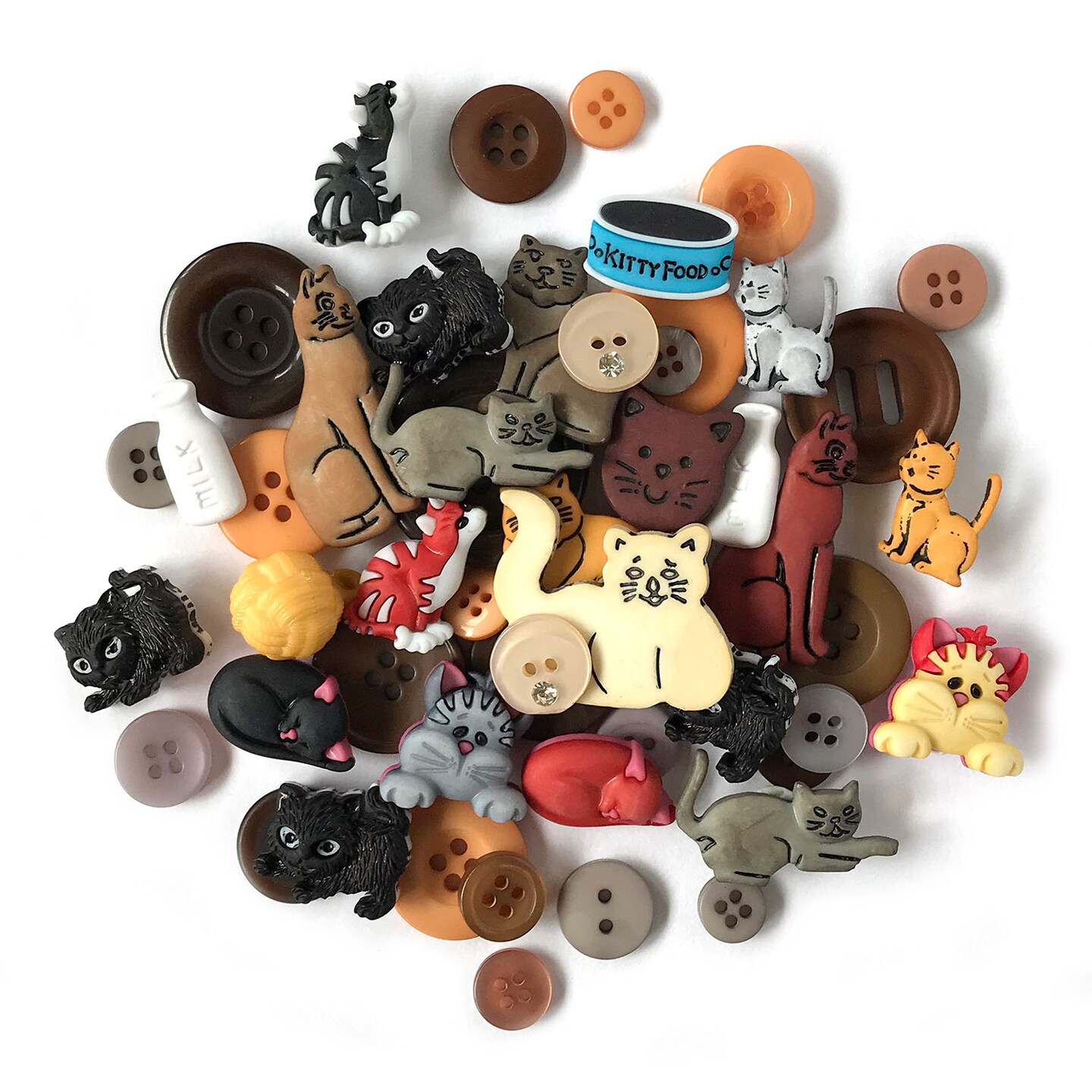 Buttons Galore and More 50+ Novelty Buttons for Sewing & Craft – Cat Theme Buttons