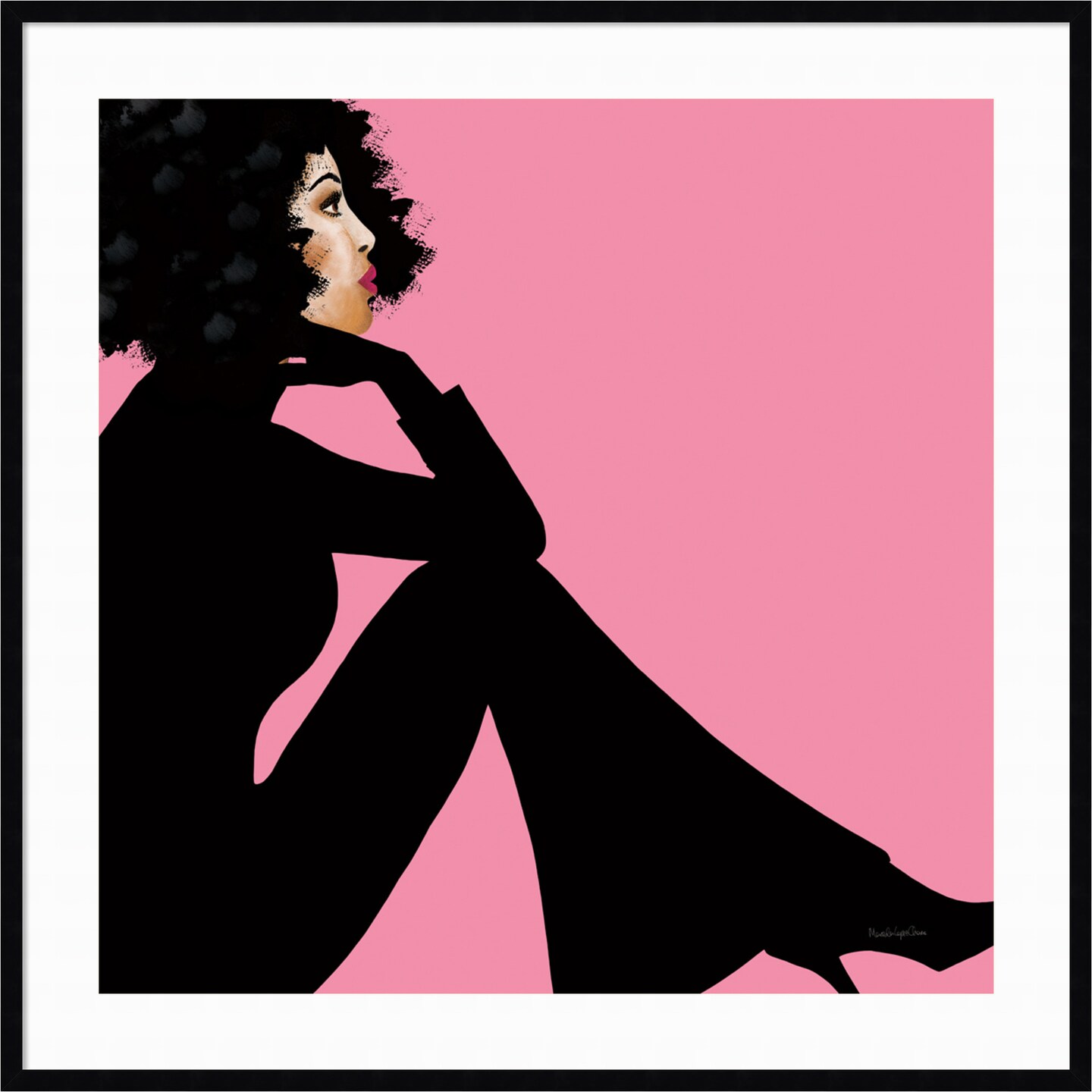 She is Everything I by Mercedes Lopez Charro Wood Framed Wall Art Print 41 in. W x 41 in. H
