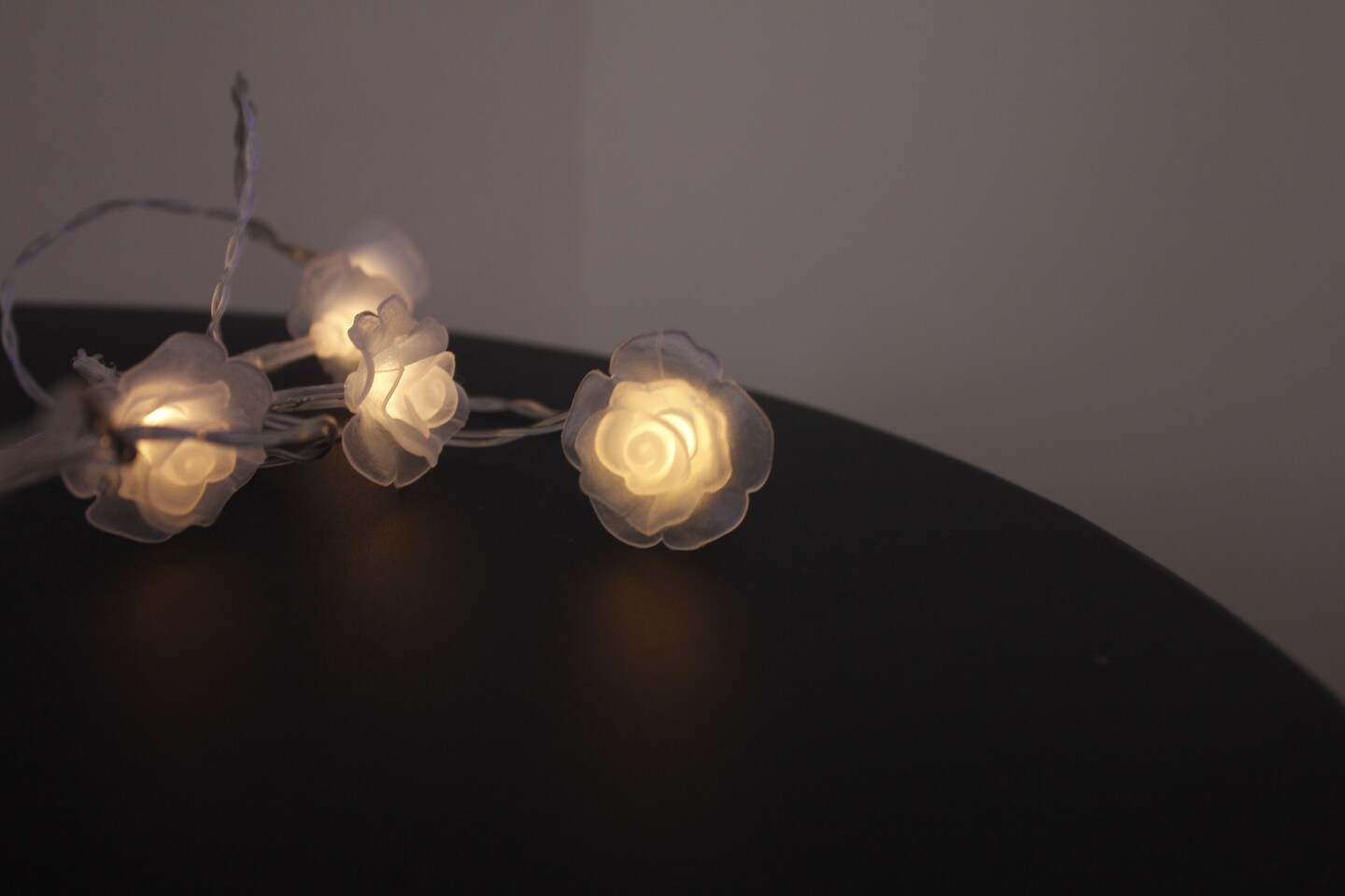 Perfect Holiday 20 LED 5MM Lights With PVC Rose Flowers