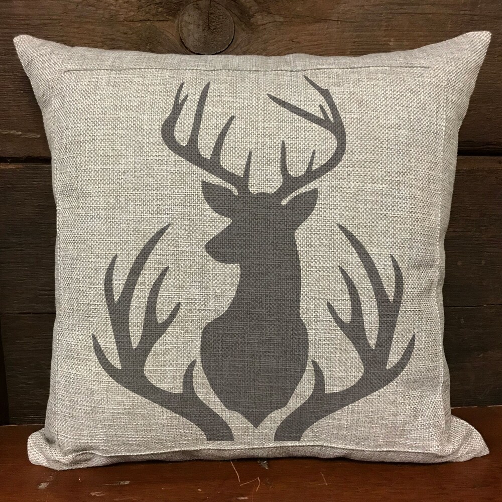 Buck Mount and Antlers Embossing 12 x 12 Stencil | FS044 by Designer Stencils | Animal &#x26; Nature Stencils | Reusable Stencils for Painting on Wood, Wall, Tile, Canvas, Paper, Fabric, Furniture, Floor | Reusable Stencil for Home Makeover